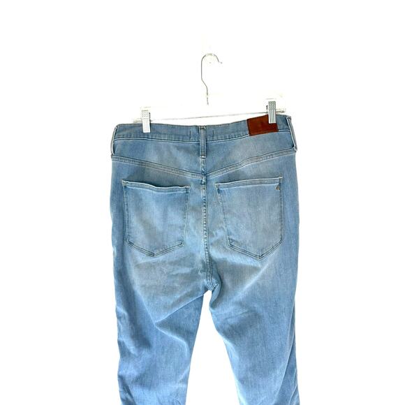 Madewell Button Light Wash Berrington Wash Roadtripper Skinny Leg Jeans 32 - Picture 7 of 12